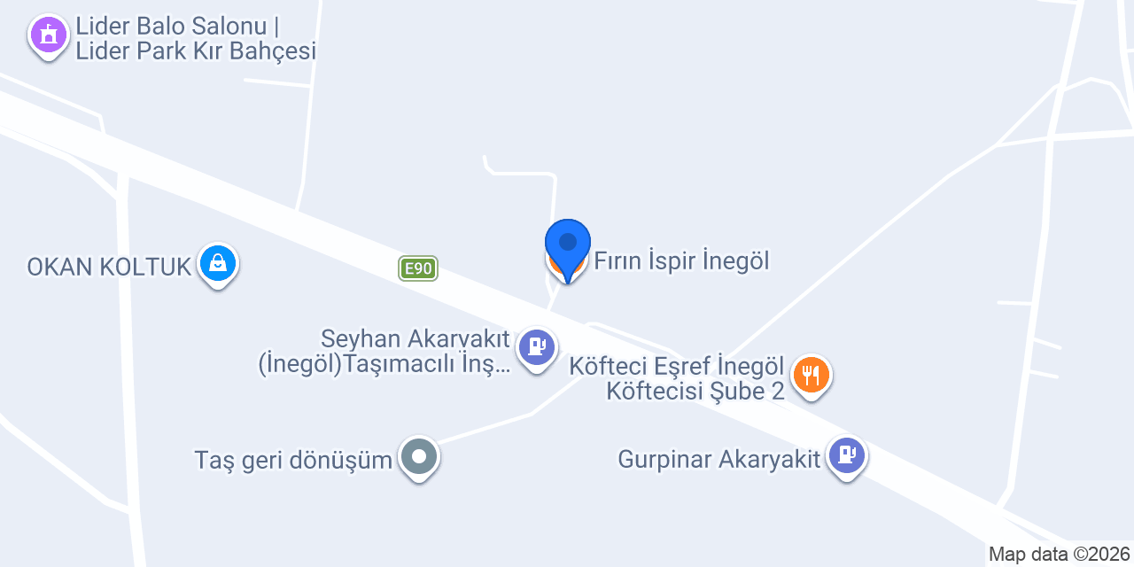 Fırın İspir İnegöl konumu