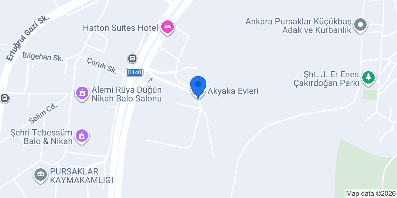 Akyaka Evleri konumu