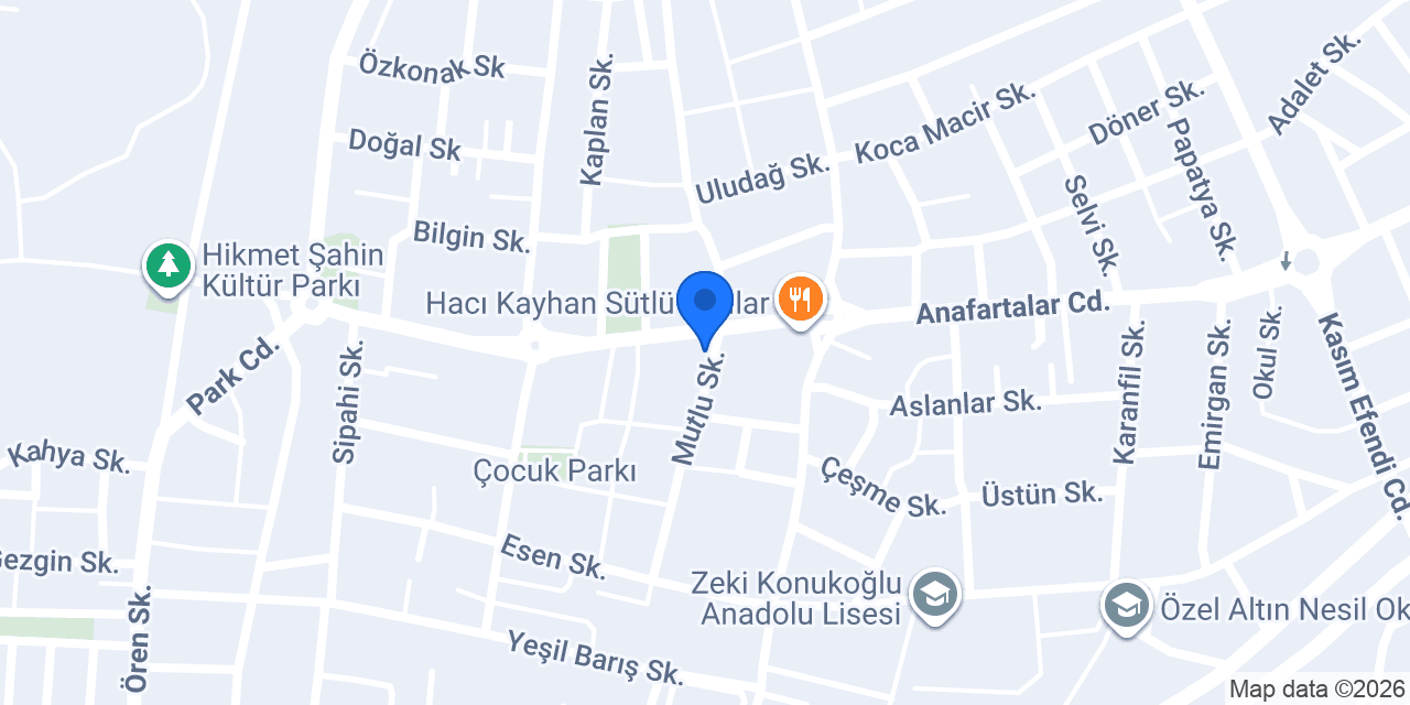 Adem Akdemir Sağlık kabini konumu