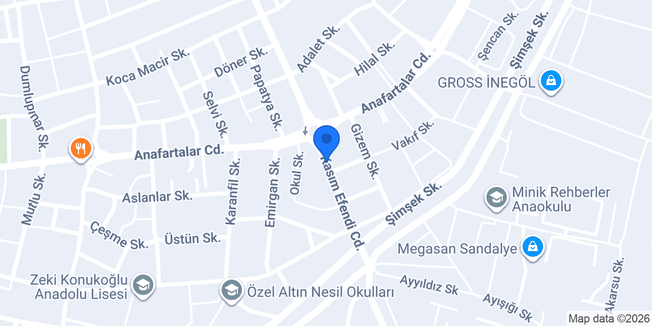 Müşerref-Muzaffer Samda Ortaokulu konumu