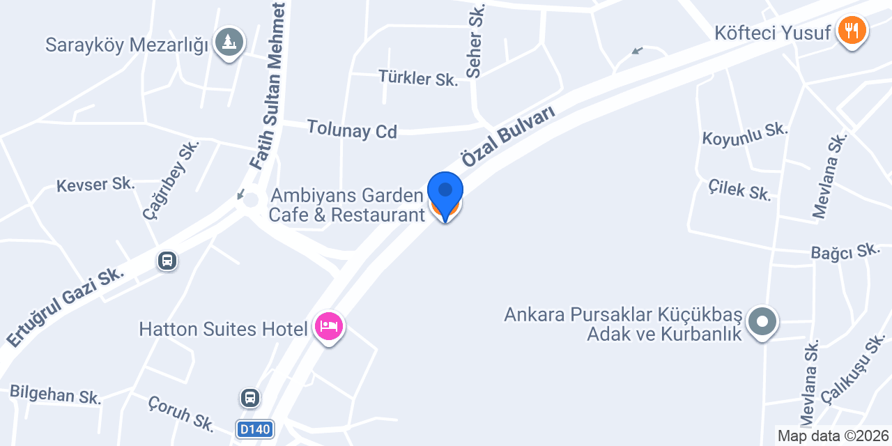 Ambiyans Garden Cafe & Restaurant konumu