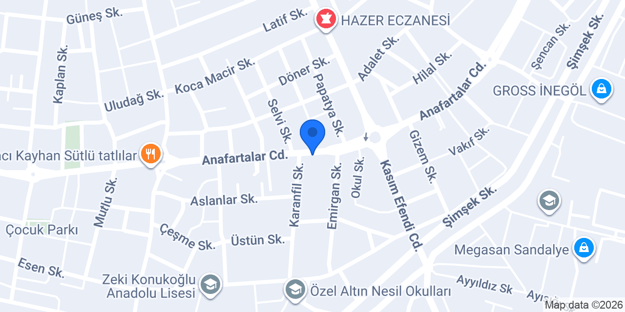 Keskin Efe Steak House konumu