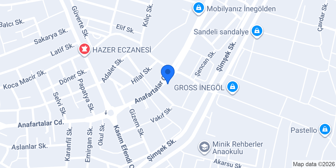 Şimşek Oto Yıkama konumu
