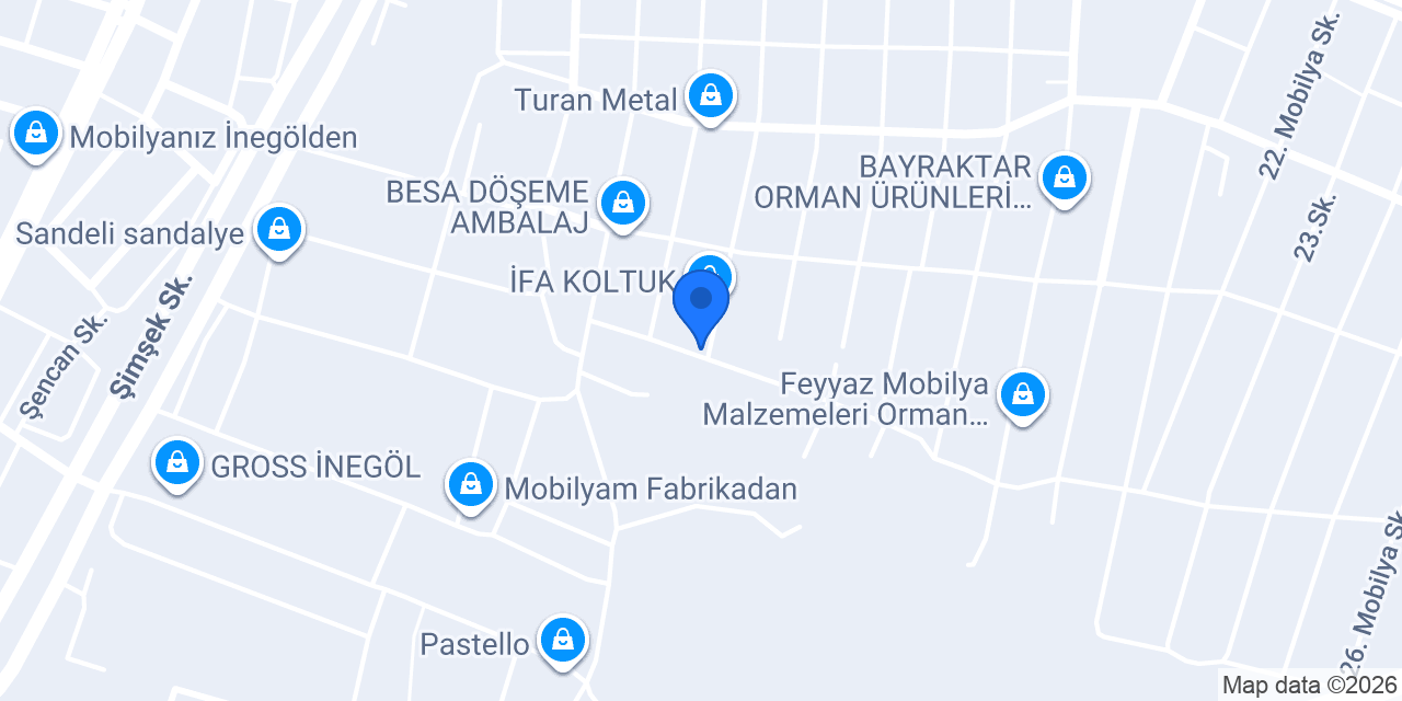 İnegöl Mobilya konumu