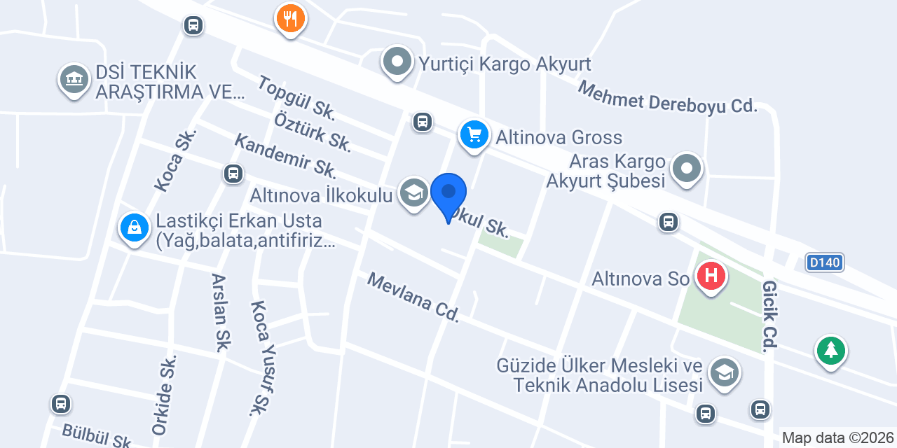 Aysun Öner Bayan Kuaför Salonu konumu