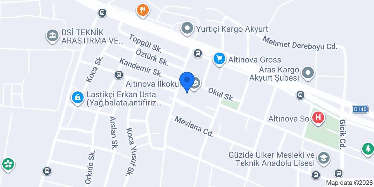 Altınova Ortaokulu konumu