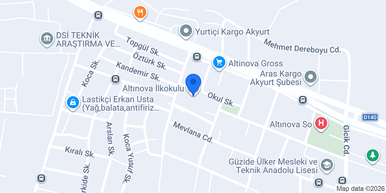 Altınova İlkokulu konumu
