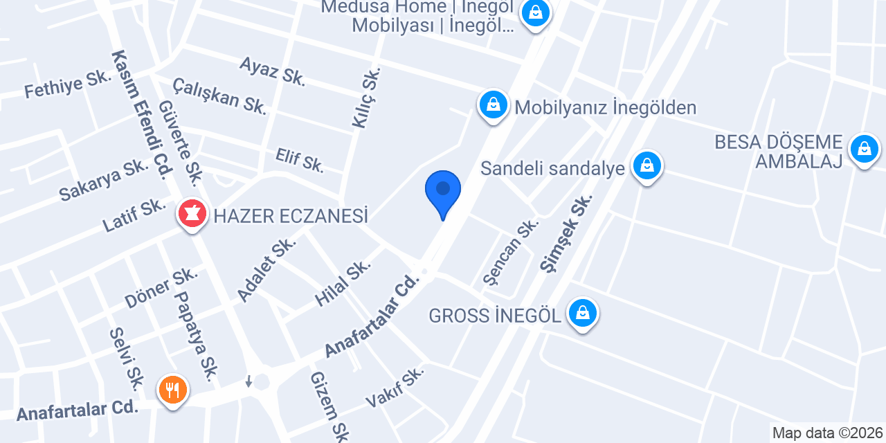 Kaswara Design İnegöl konumu