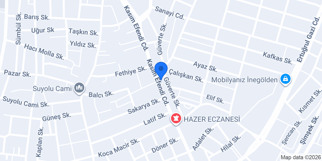 Mefharet Bayan Kuaförü konumu