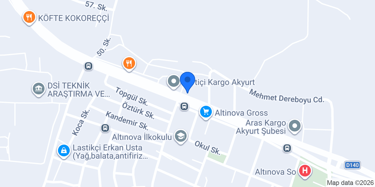 DHL eCommerce - Akyurt Şubesi konumu