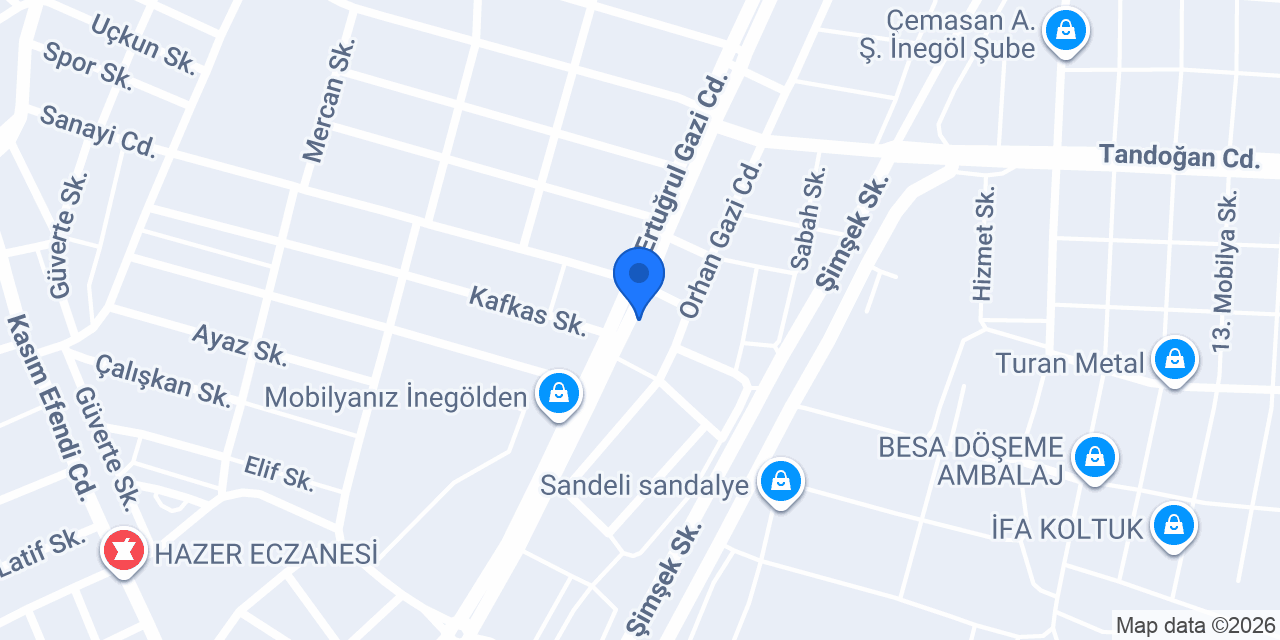 Evim Tarz | İnegöl Mobilya konumu
