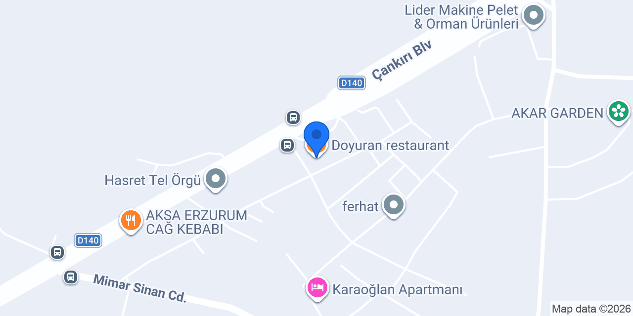 Doyuran restaurant konumu