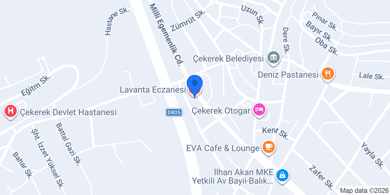 Lavanta Eczanesi konumu
