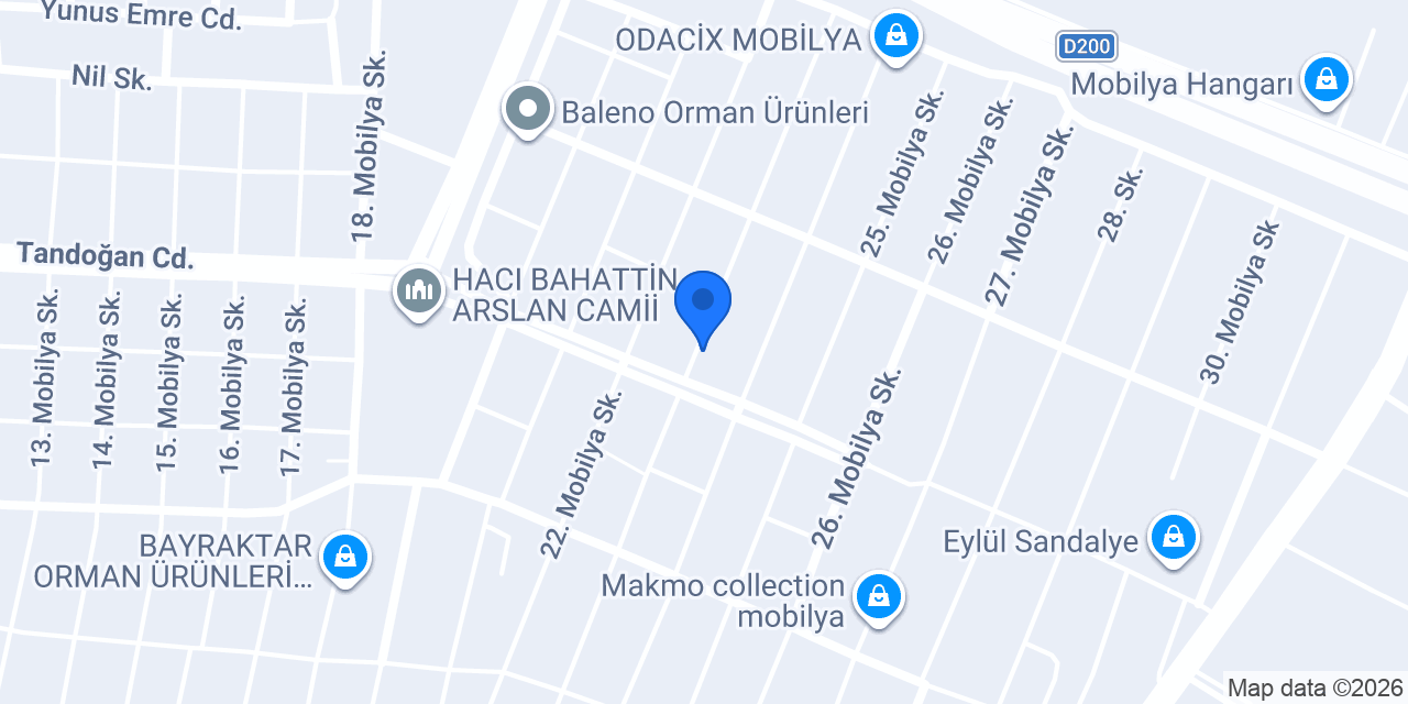 Ertemo Mobilya konumu