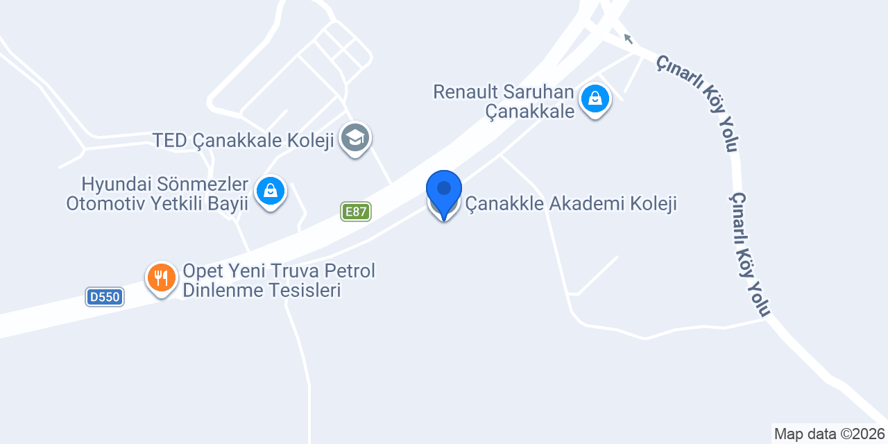 Çanakkle Akademi Koleji konumu