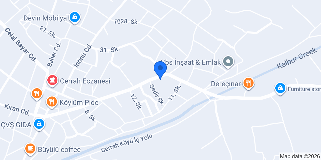 ZEN YAPI İNŞAAT -mantolama-tadilat-cerrah şube konumu