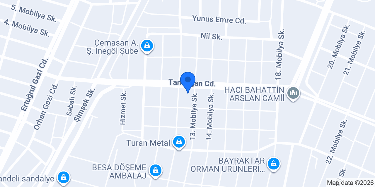 SAMET NALBURİYE HIR.VE MOBİLYA LTD.ŞTİ. konumu