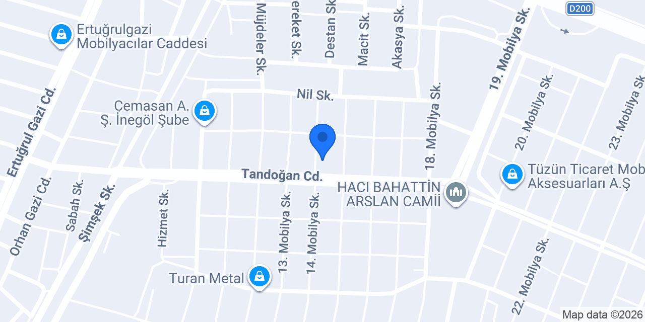 Diriliş Mobilya Aksesuarları konumu