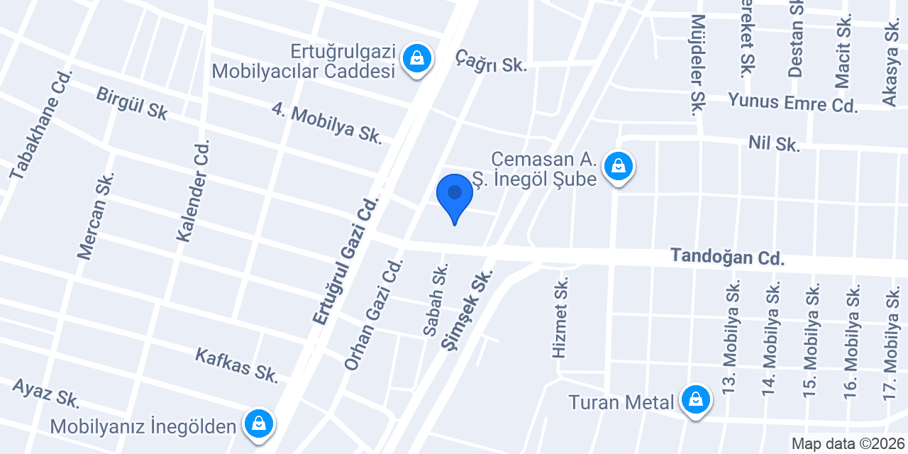 AKDBOYA İNEGÖL konumu