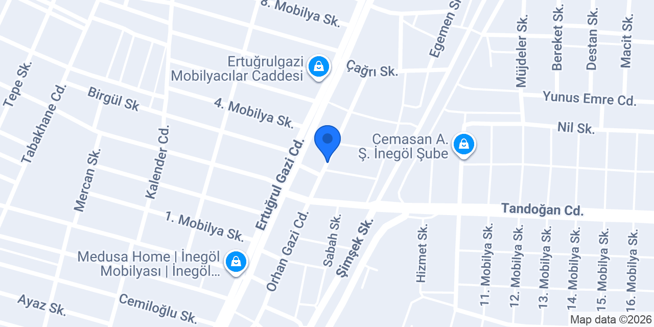 Radmela mobilya konumu