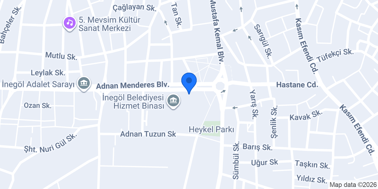 İnegöl Sweet Heaven Cakes & Coffee konumu