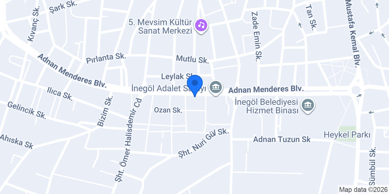 İnegöl 6.Noterliği konumu