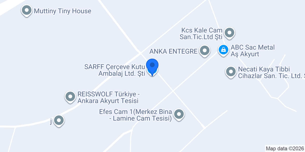 SARFF Çerçeve Kutu Ambalaj Ltd. Şti. konumu
