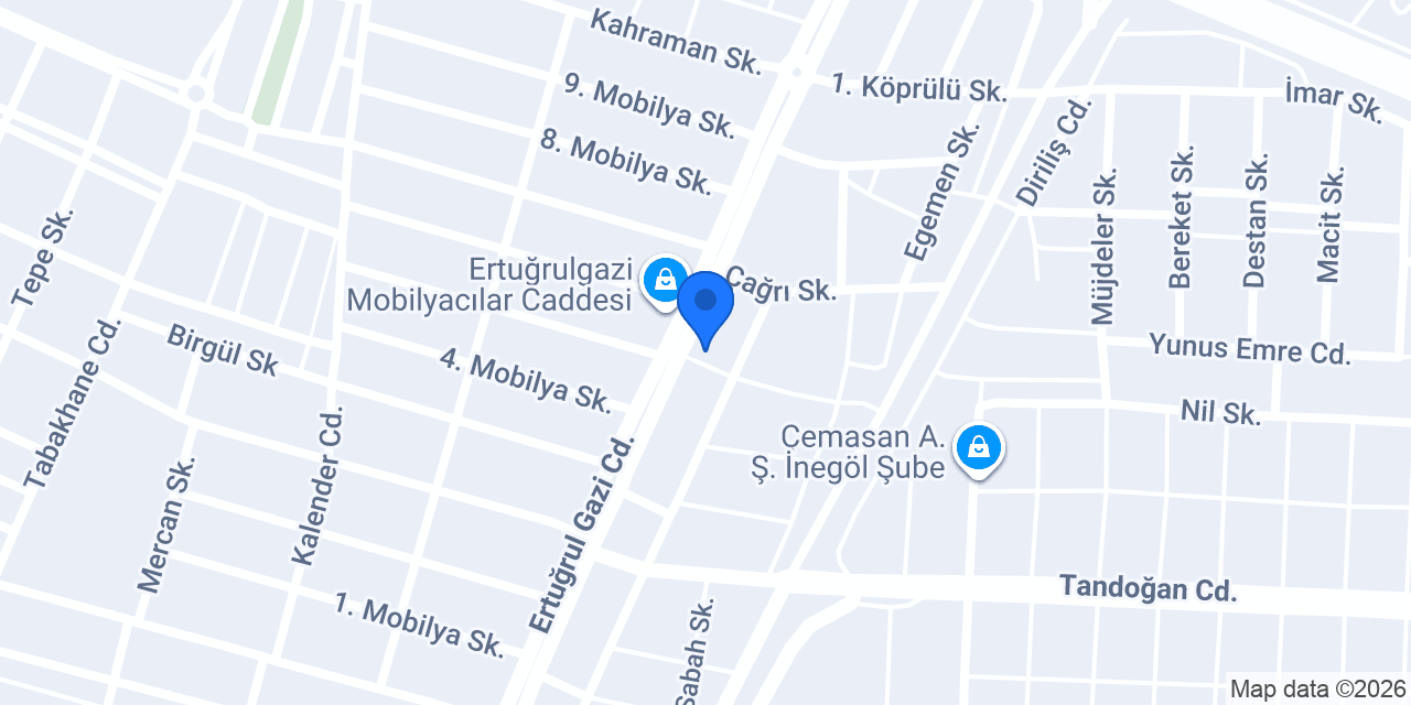 Kumru Home İnegöl Mobilya konumu