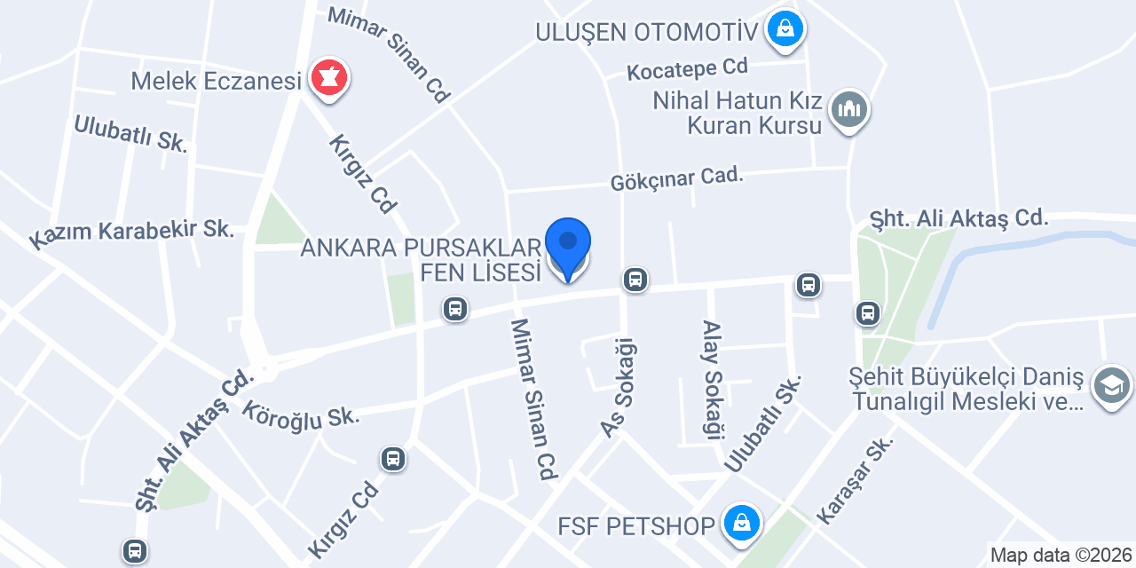ANKARA PURSAKLAR FEN LİSESİ konumu