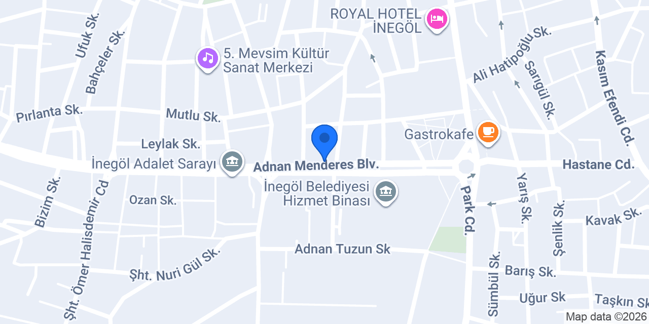 İnegöl NET AKADEMİ konumu