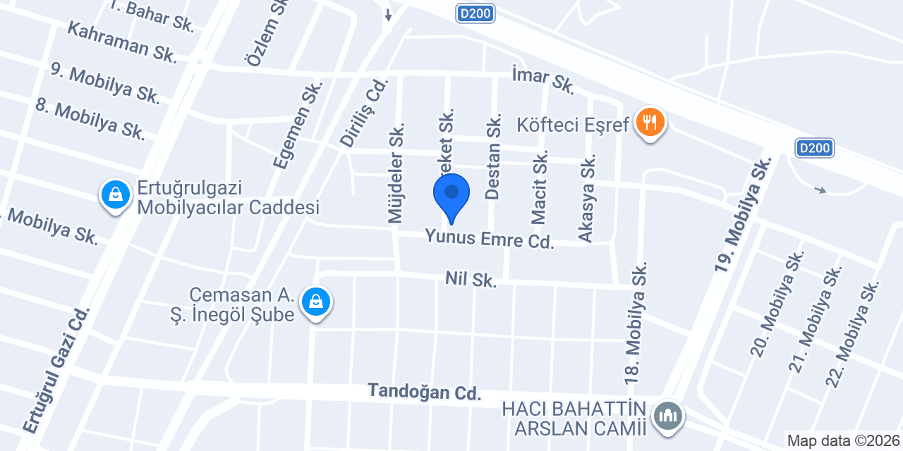 Beyda Mobilya konumu