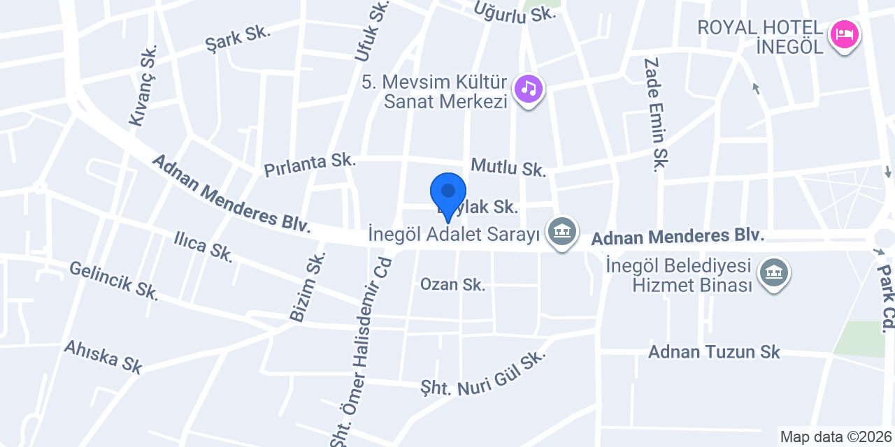 İnegöl Vip Çiçek konumu