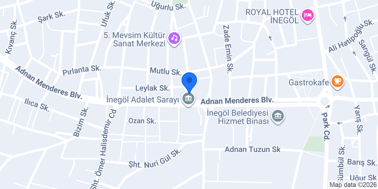 İNEGÖL ARZUHALCİ konumu