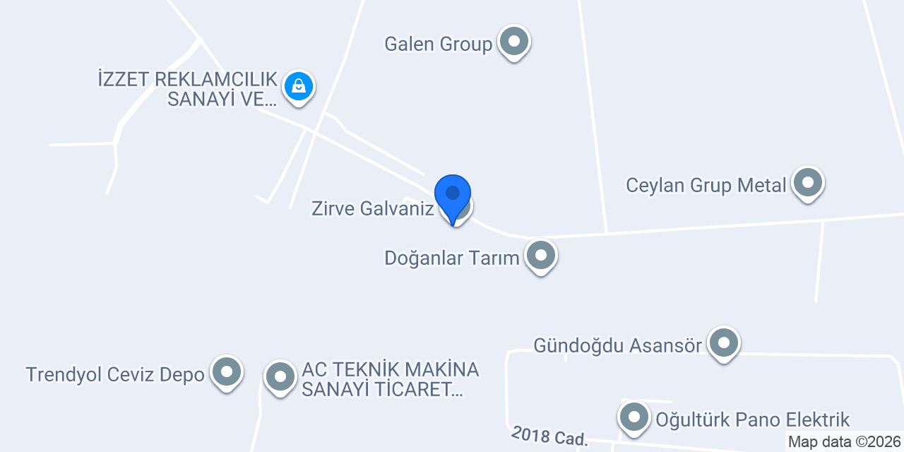 Zirve Galvaniz konumu