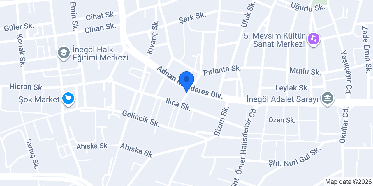 Gültekin Hukuk Bürosu konumu