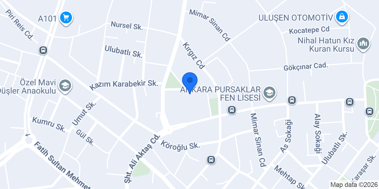 PURSAKLAR ANKATEK KOLEJİ konumu