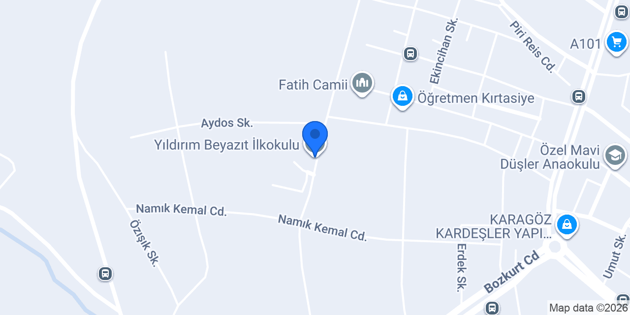 Yıldırım Beyazıt İlkokulu konumu