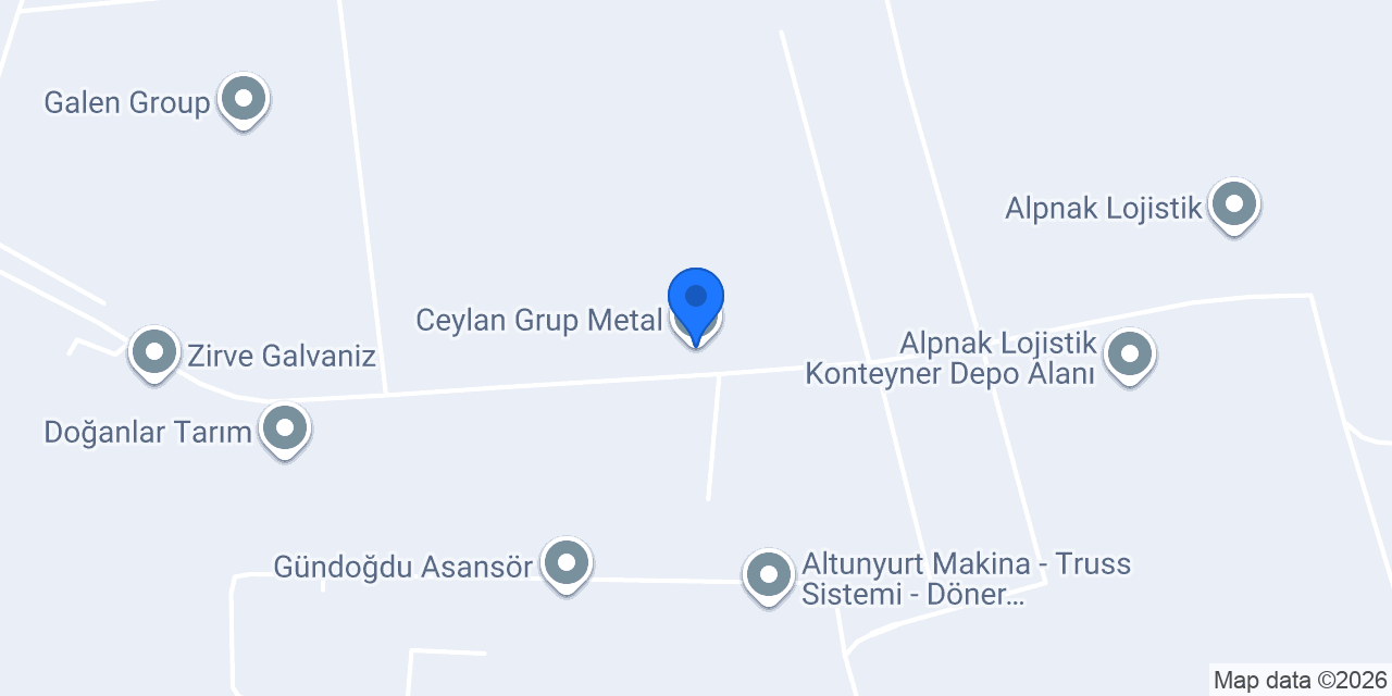 Ceylan Grup Metal konumu