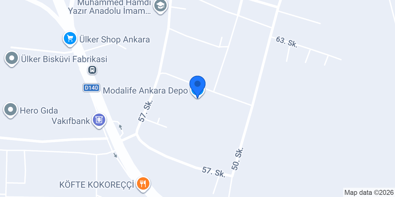 Modalife Ankara Depo konumu