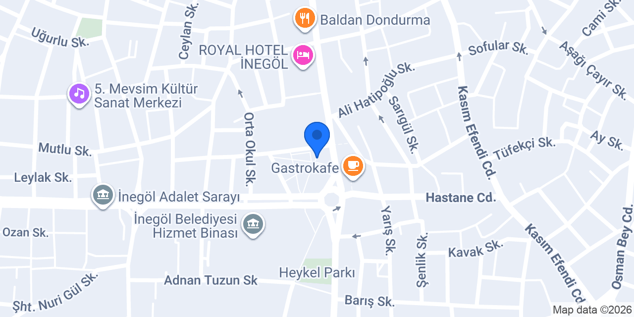 İnegöl Meydan Taksi konumu