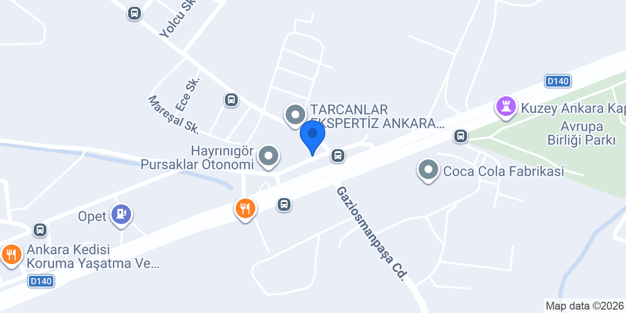 Oto Bakım Merkezi konumu