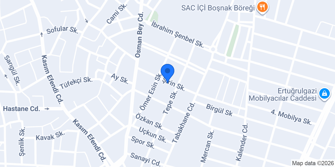 Net kesim & dikim atölyesi konumu