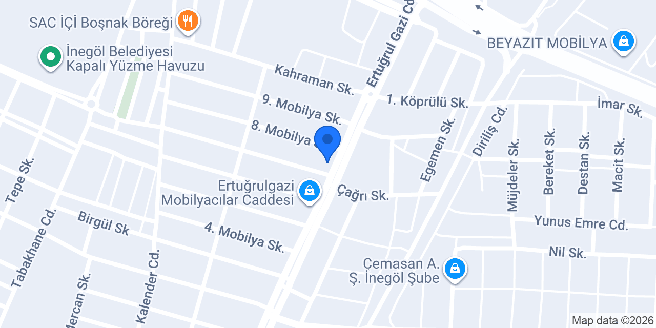Modamobella İNEGÖL konumu
