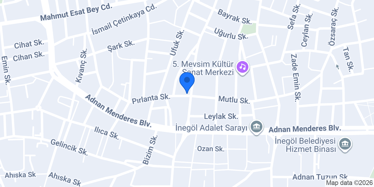 İnegöl ZEN YAPI İNŞAAT Anahtar teslim ev tadilatı konumu