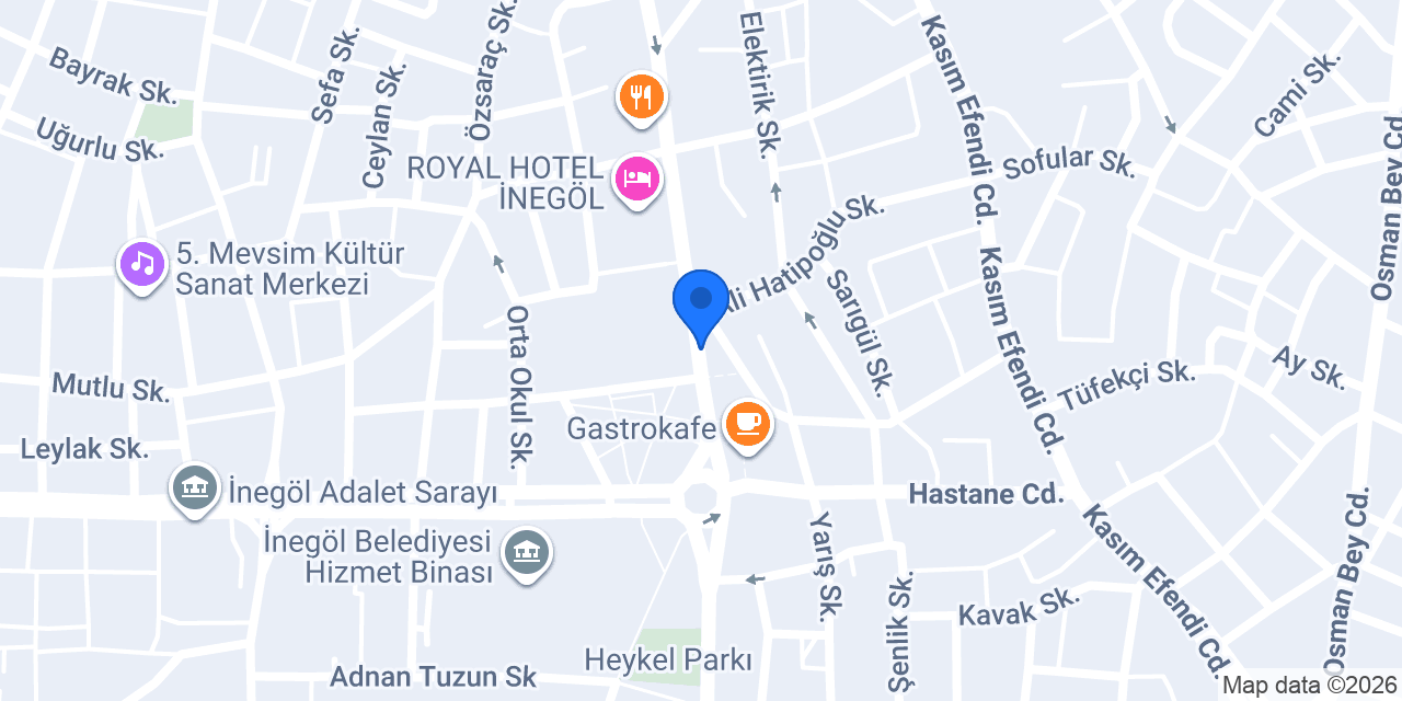 inegöl nila çiçekçilik konumu