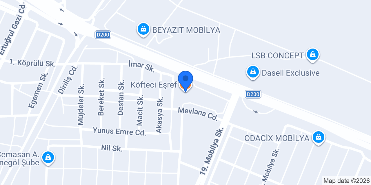 Köfteci Eşref konumu