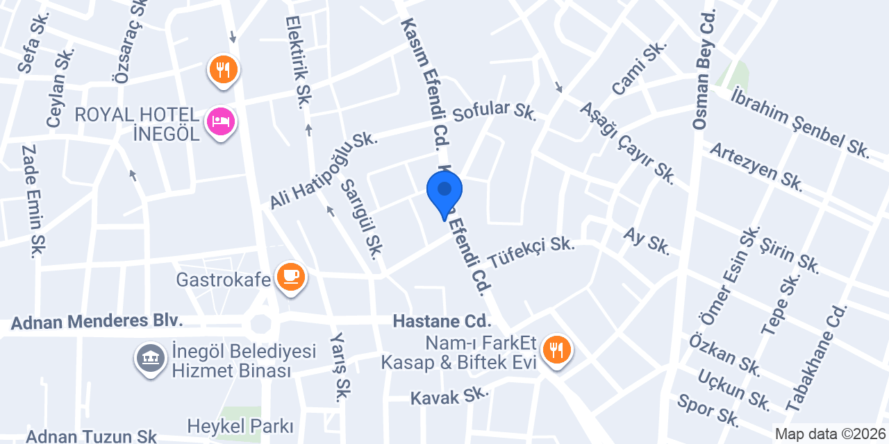 Diş Hekimi Ali Kabak konumu