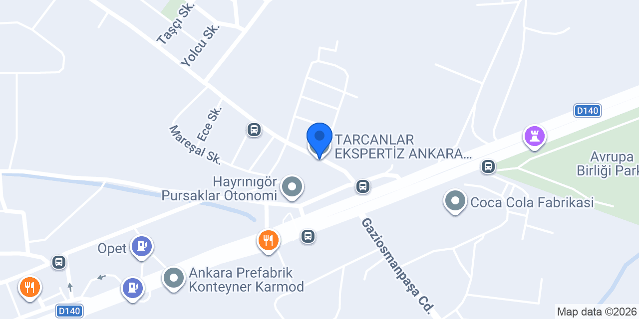 TARCANLAR EKSPERTİZ ANKARA PURSAKLAR konumu
