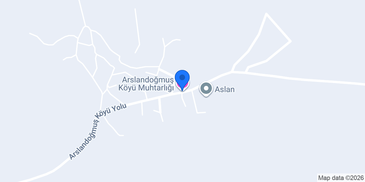 Arslandoğmuş Köyü Muhtarlığı konumu