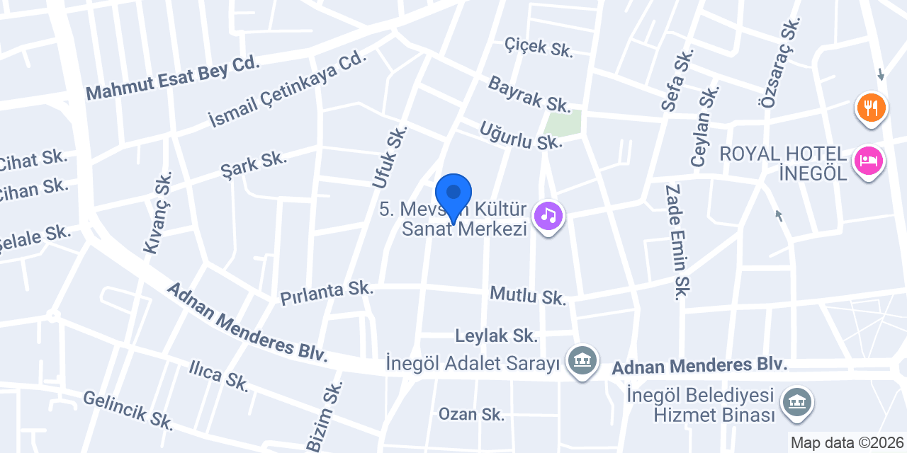 İnegöl teknik Servis konumu
